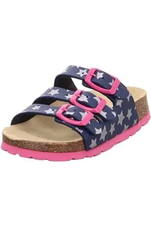 Superfit Mädchen FUSSBETTPANTOFFEL Hausschuhe, BLAU/HELLBLAU 8400