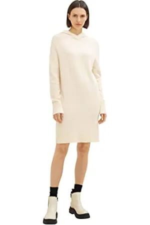 TOM TAILOR Damen 1034810 Strickkleid mit Kapuze, , 42