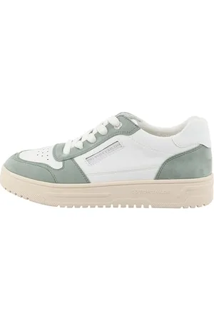 TOM TAILOR Damen 7490010019 Sneaker, White-Mint, 38 EU