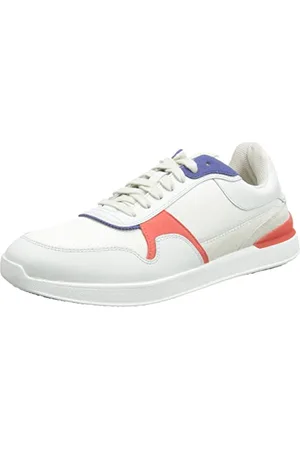 Clarks Herren RaceLite Tor Sneaker, White, 47 EU