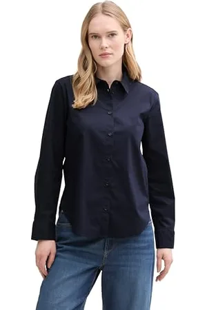 TOM TAILOR Bluse mit Muster, Green dots and Shapes Design, 46