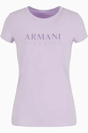 Armani Exchange Damen T-Shirt 3DYT48 in Violet Sky (S)