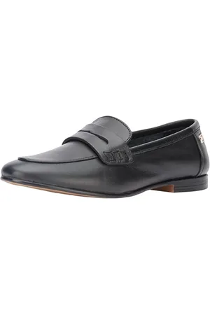 Tommy Hilfiger Damen Loafer Essential Leather Loafer Slipper, (Black), 37 EU