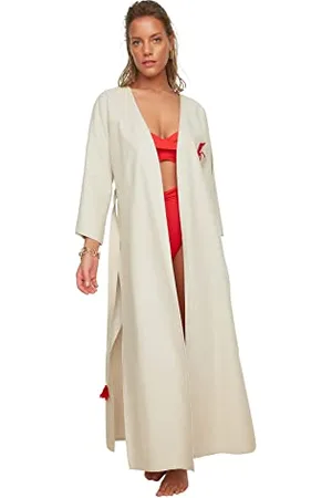 Trendyol Damen Embroidered and Gestickter Kimono Kaftan, , M EU