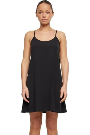 Urban classics Damen TB6877-Ladies Stretch Jersey Hanger Dress Kleid, Black, XL