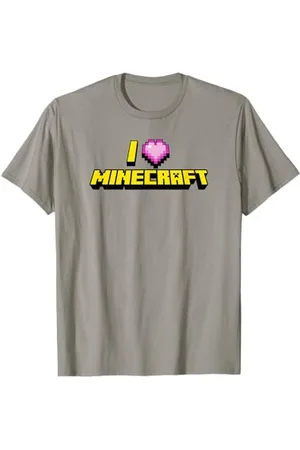 Minecraft I Love Pink Heart Official Logo T-Shirt