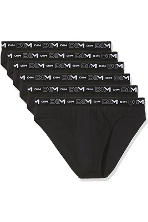 Dim Slip Baumwolle Stretch Atmungsaktiv Multipack Herren x6, Black, M