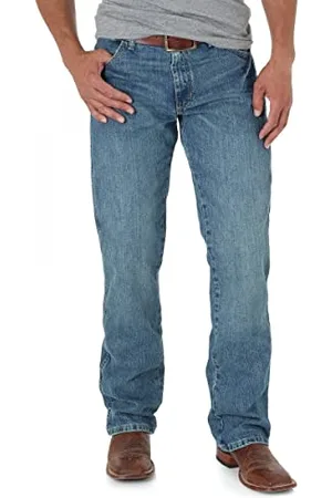 Wrangler Herren-Jeans, hohe Größe, Retro, schmale Passform, Bootcut, Wird getragen, 34W / 36L