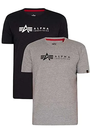 Alpha Industries Herren Alpha Label T 2 Pack T-Shirt, , S (2er Pack)