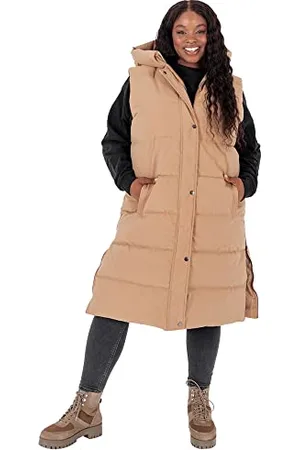 Lovedrobe Ladies Womens Gilet Sleevless Winter Jacket Brown Size 56