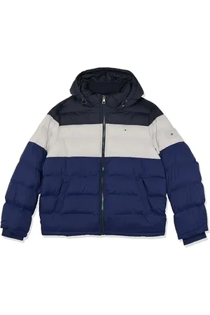 Tommy Hilfiger Herren Hooded Puffer Jacket Daunenalternativer Mantel, , S