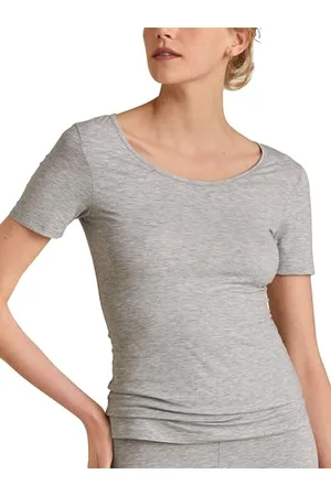 Calida Natural Comfort T-Shirt Damen, Rundhalsausschnitt, aus hochwertiger Baumwolle, mit natürlichem Glanz und glattem Griff