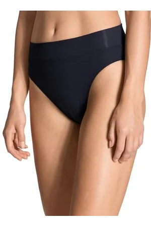 Calida Elastic Slip Damen, mit breitem Softbund, High Waist, natürlich atmungsaktive und weiche Single Jersey-Qualität