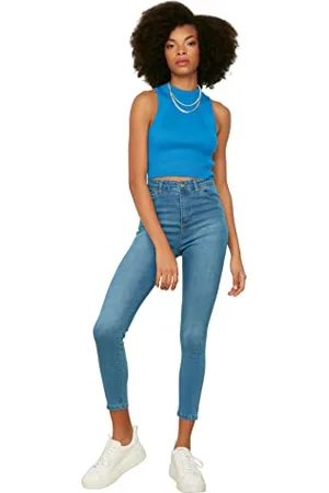 Trendyol Damen Skinny met hoge taille Jeans, , 34 EU