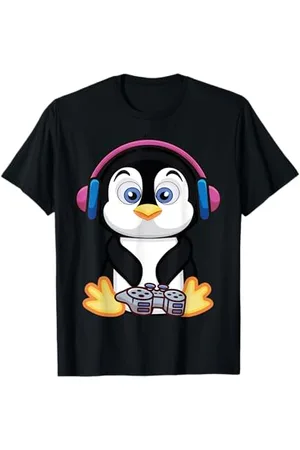 Original Penguin Pinguin Gaming Jungen Kinder Gamer Pinguin Liebhaber T-Shirt