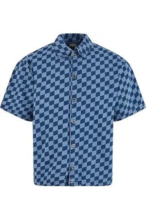 Urban classics Herren TB6694-Laser Check Printed Boxy Shirt Hemd, , 4XL