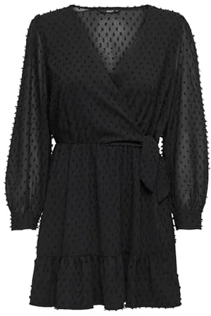 ONLY Damen Onltiva L/S Dobby Fake Wrap Dress WVN, , S