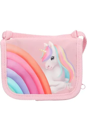 Depesche 13339 Ylvi Farbwolke - Brustbeutel in , mit Einhorn Motiv und Regenbogen, Umhängetasche mit Klettverschluss und vielen Fächern