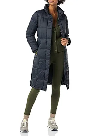 Amazon Damen Leichter, Gesteppter, Langer Puffer-Wintermantel, , XL
