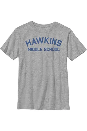 Stranger Things Unisex Kinder Hawkins Mid School Short Sleeve T-shirt, , 104cm (3-4 Jahre)