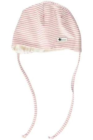 Sterntaler Beanie mit Bindebändern, Streifenmuster und Aufnäher