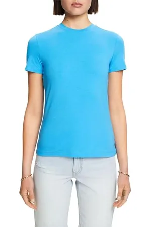 ESPRIT Damen 014ee1k332 T-Shirt, Blau, XS EU