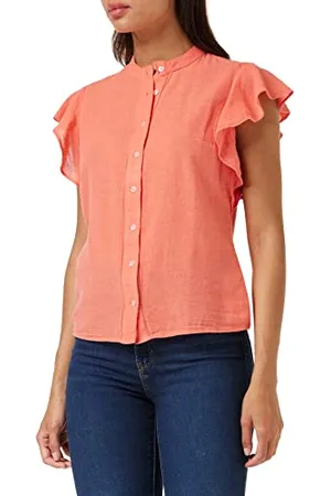 Mustang Damen Style ELSA Linen Blouse Bluse, , 36