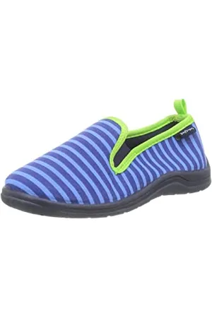 Playshoes Ringel, Unisex-Kinder Niedrige Hausschuhe, Blau (Blau/Grün 791), 24/25 EU (7.5 Child UK)