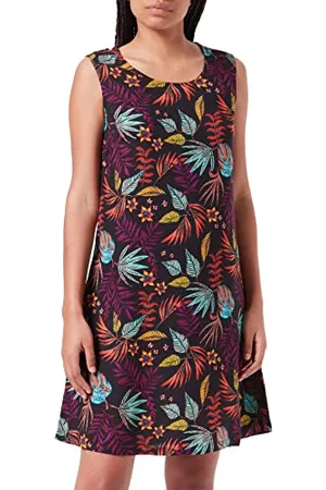 Timezone Damen Printed Tape Dress Lässiges Kleid, , M