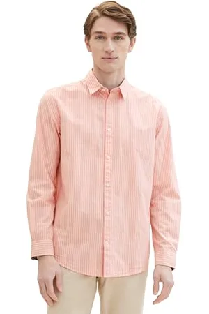 TOM TAILOR Herren Regular Fit Basic Hemd mit Streifen, , XXXL