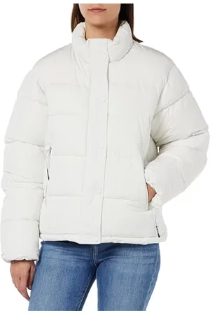 Replay Damen Steppjacke ohne Kapuze, (Weiß), M