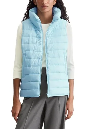 Marc O’ Polo Marc OߴPolo Damen Steppweste wasserabweisend leicht, Blau (Morning Sky), 42
