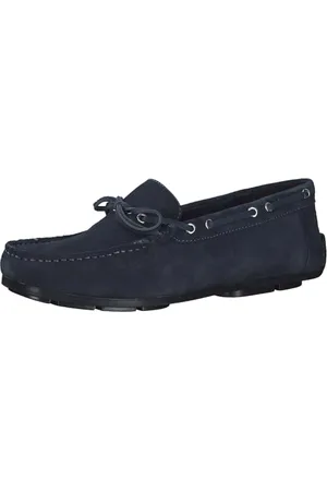 Marco Tozzi By Guido Maria Kretschmer Herren Slipper aus Leder Flach, Blau , 44 EU