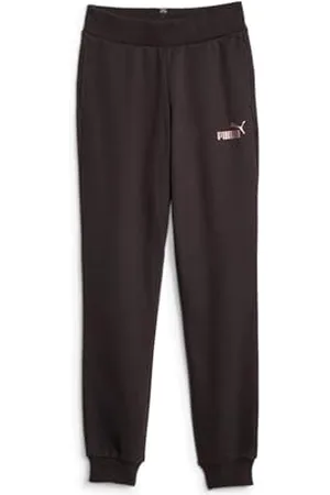 PUMA Mädchen ESS+ Sweatpants FL Cl G Jogginghose, Schwarz/Bronze, 128