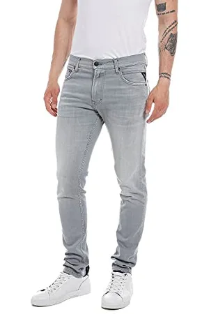 Replay Herren Jeans Mickym Slim-Fit, (Grau), 27W / 32L