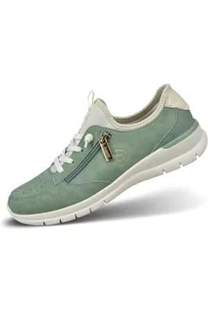 Bugatti Damen-Slipper in Hellgrün mit cremeweißen Einsätzen, Logo-Prägung und flexiblem, leichtem Design, hellgrün/offwhite, 40 EU