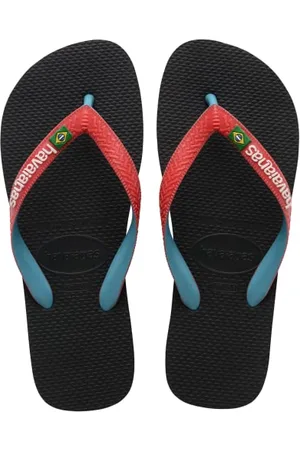Havaianas Unisex-Kinder Brasil Mix Flip-Flop, Schwarz Rot Rubin, 28 EU