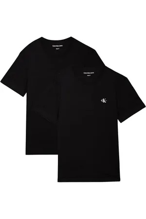 Calvin Klein Jeans Herren 2 Pack Monologo T-Shirt J30j320199 Kurzarm T-Shirts, Schwarz (Ck Black/Ck Black), L