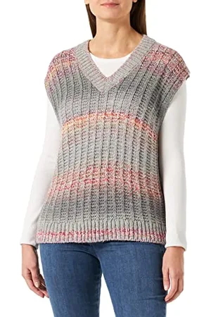 Benetton Damen PULLOVERSCHAL V S/M 1005D400L ÄRMELLOSES SCHALHEMD MIT V-Ausschnitt, , S