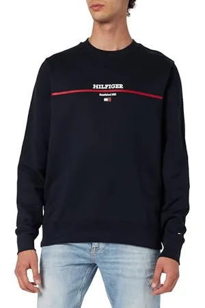Tommy Hilfiger Herren Sweatshirt Stripe ohne Kapuze, , S