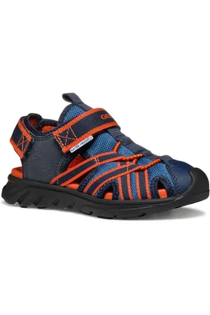 Geox J AIRADYUM BO Sandal, Navy/Red, 31 EU