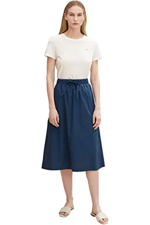 TOM TAILOR Damen Basic Midi Rock 1031243, , 40