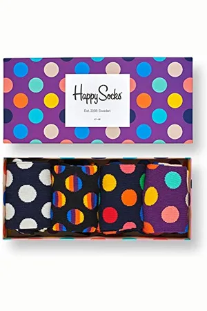 Happy Socks Gemischt farbenfrohe Geschenkbox an Baumwollsocken für Männer und Frauen, ,36-40
