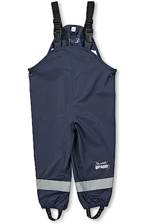 Sterntaler Regenhose ungefüttert uni - Kinder Regenhose wasserdicht - Jungen Matsch- und Buddelhose mit verschweißten Nähten und elastischen Hosenträgern - Regenbekleidung - , Größe 74