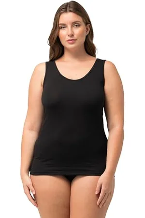 Ulla Popken Damen Unterhemd, Kiss Flockprint, , 54-56 EU