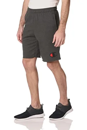 Champion Herren Graphic Powerblend Fleece Shorts, Dunkelgrau, M
