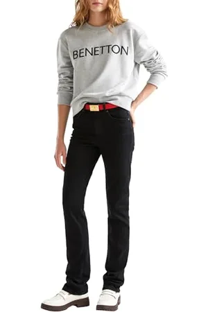 Benetton Damen Hose, 4 x 00 g Jeans, , 50