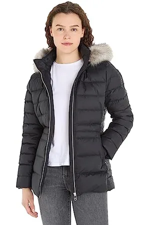 Tommy Hilfiger Damen Daunenjacke Down Jacket With Fur Winter, , XXL