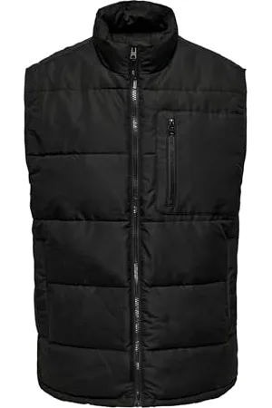 Only & Sons Herren Onsjake Quilted Vest OTW Steppweste, Black, L