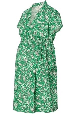 ESPRIT Damen Dress Woven Nursing Short Sleeve Allover Print Kleid, Hellgrün-330, XS